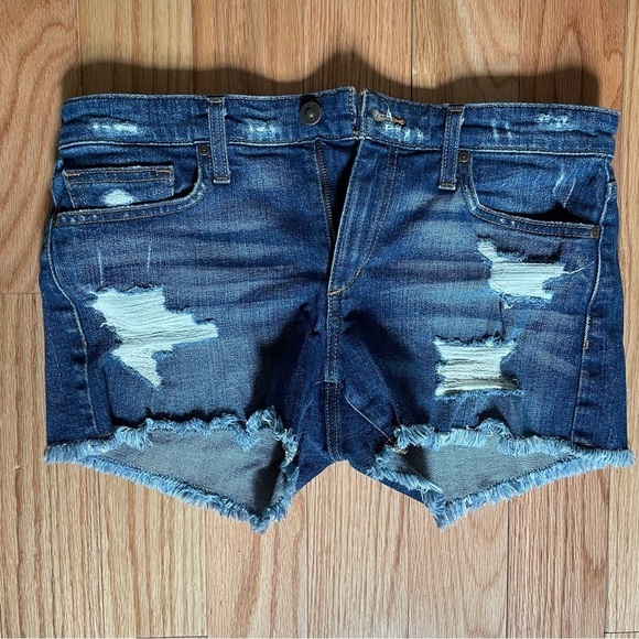 Joe’s Jeans Phoebe Wash Blue 3-Inch Cut Off Distressed Denim Shorts EUC Size 27 - Picture 4 of 10